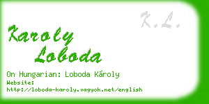karoly loboda business card